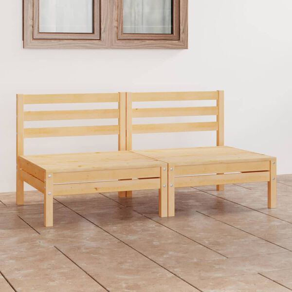 vidaXL Garden 2-Seater Sofa Solid Pinewood