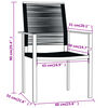 vidaXL 3 Piece Garden Dining Set Black