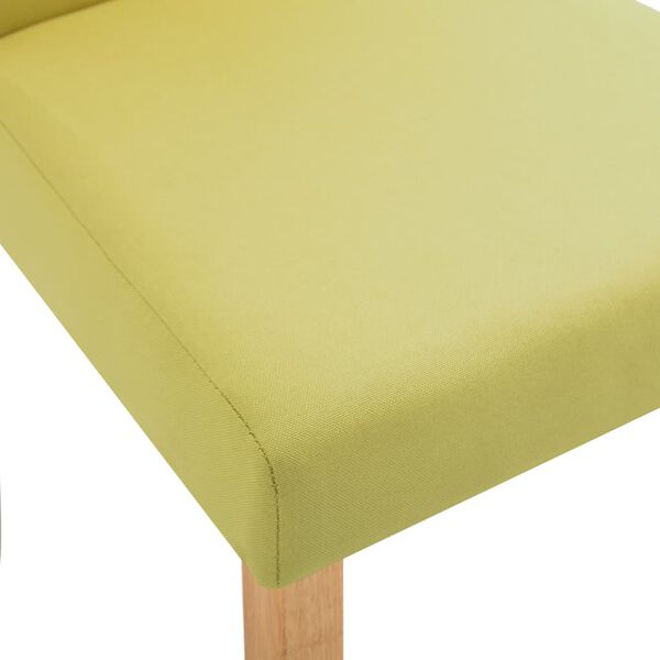 vidaXL Dining Chairs 6 pcs Green Fabric