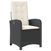 vidaXL 5 Piece Garden Dining Set with Cushions Black Poly Rattan