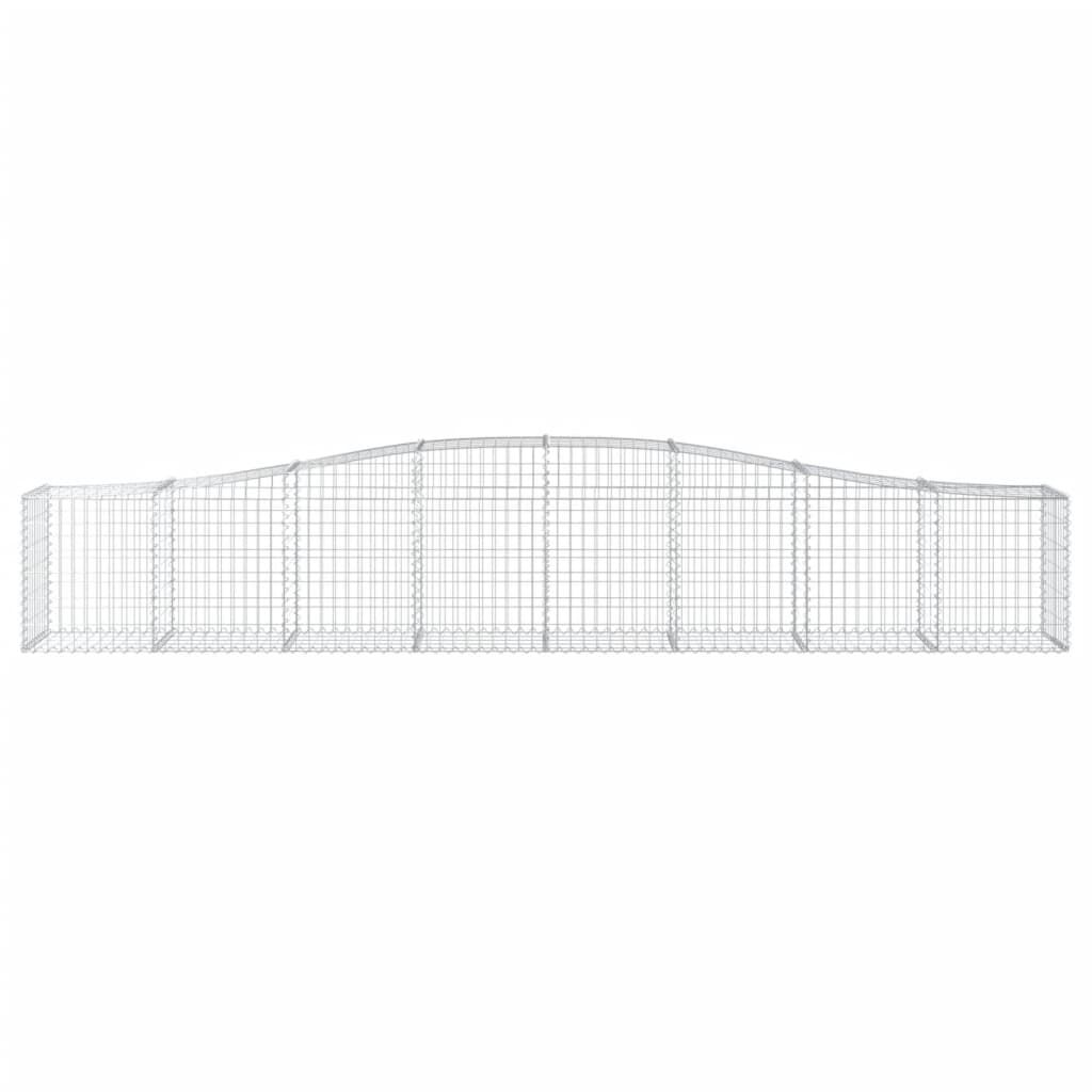 vidaXL Arched Gabion Baskets 5 pcs 400x50x60/80 cm Galvanised Iron