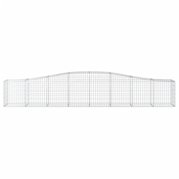 vidaXL Arched Gabion Baskets 5 pcs 400x50x60/80 cm Galvanised Iron
