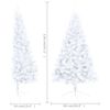 vidaXL Artificial Half Pre-lit Christmas Tree with Stand White 120 cm PVC
