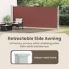 vidaXL Patio Retractable Side Awning 600x160 cm Brown