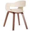 vidaXL Dining Chair White Bentwood and Faux Leather