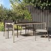 vidaXL Garden Dining Table Beige 190 x 90 x 75 cm Poly rattan