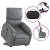 vidaXL Stand up Massage Recliner Chair Grey Faux Leather