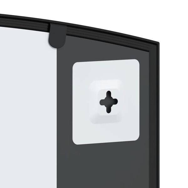 vidaXL Wall Mirror Black 60x30 cm Arch Iron