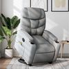 vidaXL Stand up Massage Recliner Chair Light Grey Fabric
