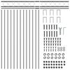 vidaXL Garden Fence Grey Steel