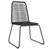 vidaXL 3 Piece Garden Dining Set Black
