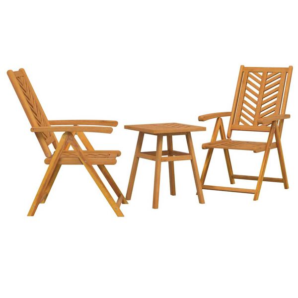 vidaXL Garden Bistro Set 3 pcs Brown Solid acacia wood