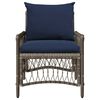 vidaXL Garden Chair Grey 60 x 70 x 78cm Poly Rattan