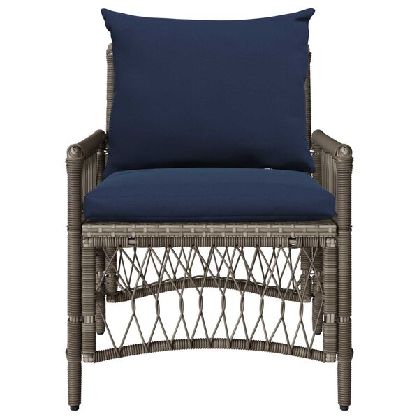 vidaXL Garden Chair Grey 60 x 70 x 78cm Poly Rattan
