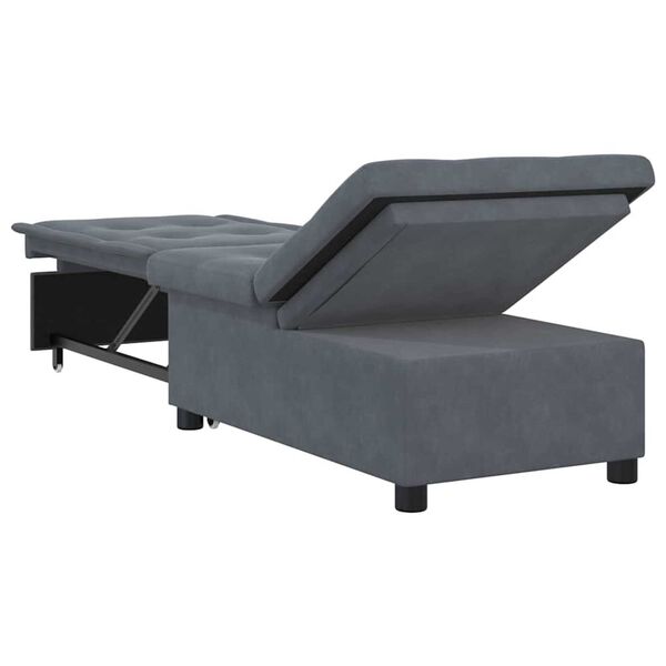 vidaXL Sofa Bed Dark grey 67 x 194 x 38 cm Velvet