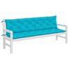 vidaXL Garden Bench Cushions 2pcs Turquoise 200x50x7cm Fabric