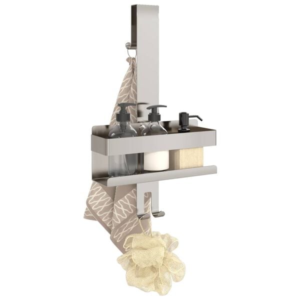 vidaXL Hanging Shower Caddy Brushed 304 Stainless Steel