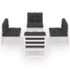 vidaXL 4 Piece Garden Lounge Set with Cushions Solid Pinewood