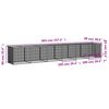 vidaXL Chicken Cage with Roof Anthracite 603x98x90 cm Galvanised Steel