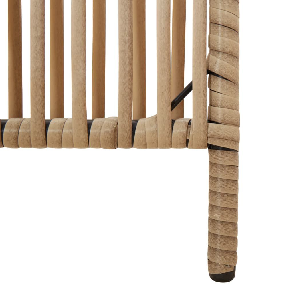 vidaXL Room Divider 6 Panels Beige Poly Rattan