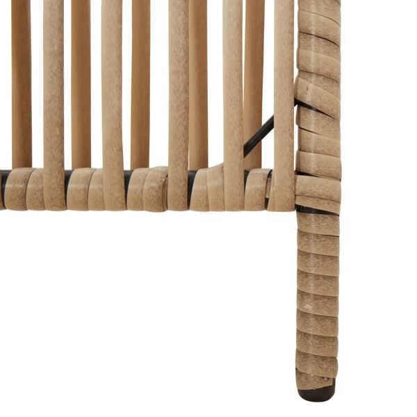 vidaXL Room Divider 6 Panels Beige Poly Rattan