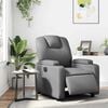 vidaXL Electric Recliner Chair Grey Faux Leather