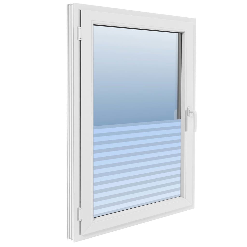 vidaXL Window Film Frosted Stripes Design 0.9x20 m PVC
