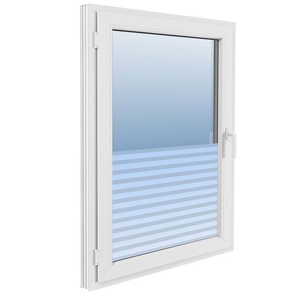 vidaXL Window Film Frosted Stripes Design 0.9x20 m PVC