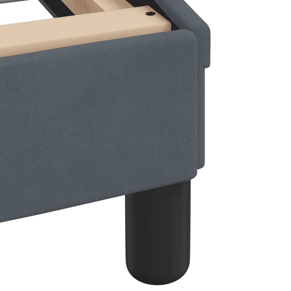 vidaXL Bed Frame with LED without Mattress Dark Grey 152x203 cm Queen Velvet