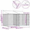 Dog Cage Silver 400 x 200 x 256 cm Galvanised Steel