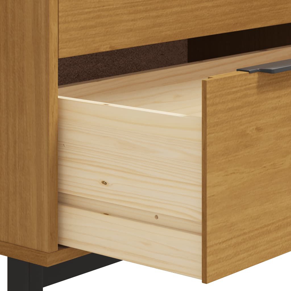 vidaXL Drawer Cabinet FLAM 80x40x80 cm Solid Wood Pine