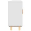 vidaXL Sideboard White 105x30x60 cm Solid Wood Pine and Natural Rattan