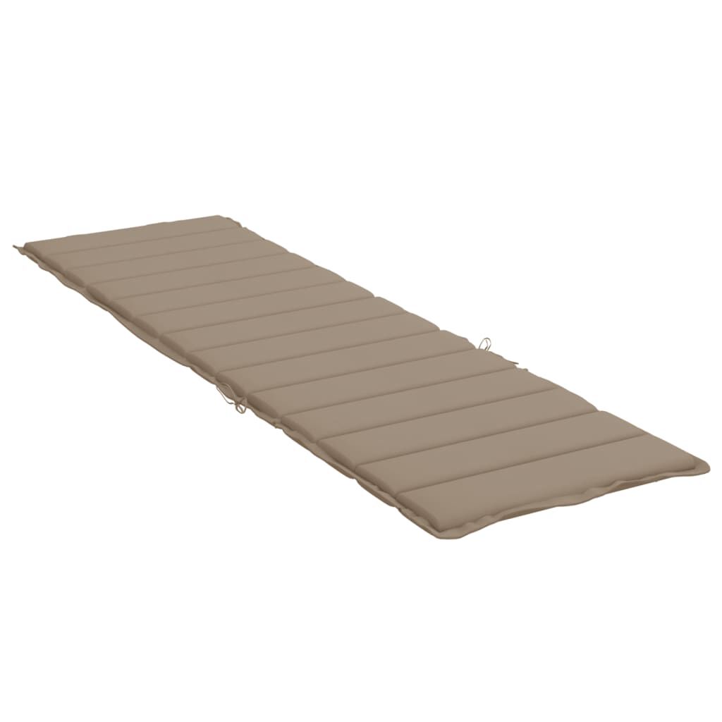 vidaXL Sun Lounger Cushion Taupe 200x70x3cm Oxford Fabric