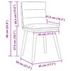 vidaXL Dining Chairs 4 pcs Dark Grey Fabric