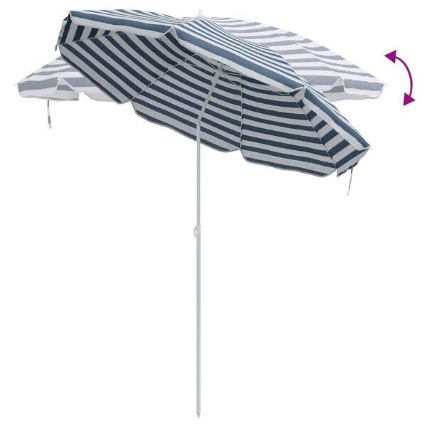vidaXL Beach Parasol Blue 300 cm