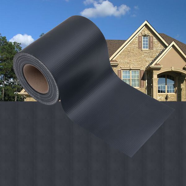 vidaXL Garden Privacy Screens 2 pcs Dark Grey 35 x 0.19 m PVC