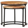 vidaXL Nesting Tables 2 pcs Solid Acacia Wood