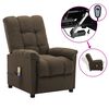 vidaXL Electric Massage Chair Brown Fabric