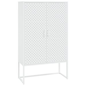 vidaXL Highboard White 80x35x135 cm Steel