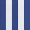 vidaXL Sun Lounger Cushion Blue&White Stripe Oxford Fabric