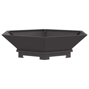 vidaXL Fire Pit Black 100 x 100 x 28 cm Cold-rolled steel