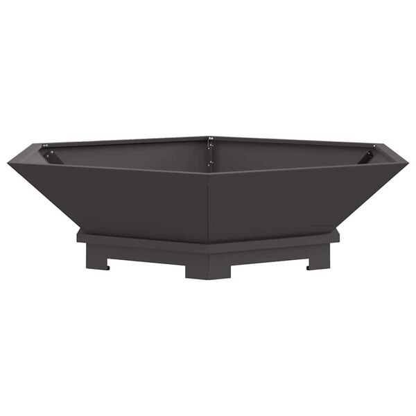 vidaXL Fire Pit Black 100 x 100 x 28 cm Cold-rolled steel