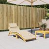 vidaXL Sun Lounger Cushion Beige 186x58x4cm Oxford Fabric