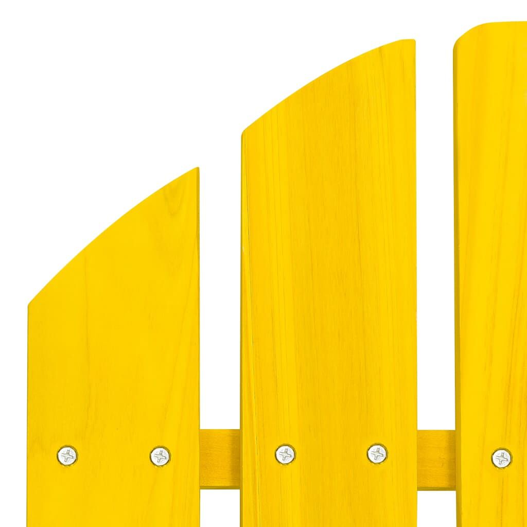 vidaXL Garden Adirondack Chair Solid Fir Wood Yellow