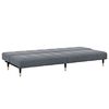 vidaXL 2-Seater Sofa Bed with Footstool Dark Grey Velvet