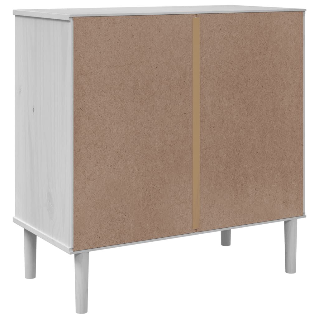 vidaXL Drawer Cabinet SENJA Rattan Look White 80x40x80 cm Solid Wood Pine