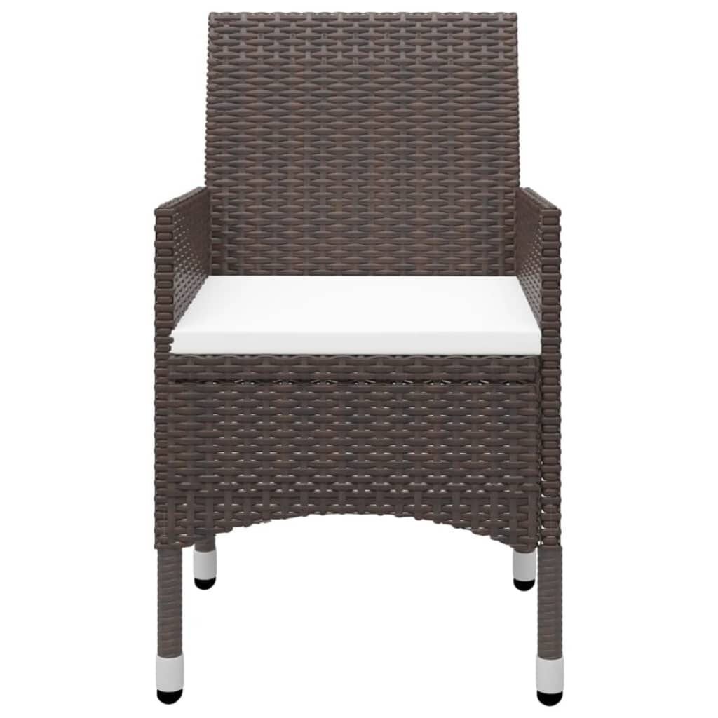 vidaXL 5 Piece Garden Dining Set Brown