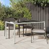 vidaXL Garden Table White 150 x 90 x 75 cm Poly Rattan