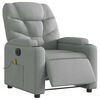 vidaXL Electric Massage Recliner Chair Light Grey Fabric