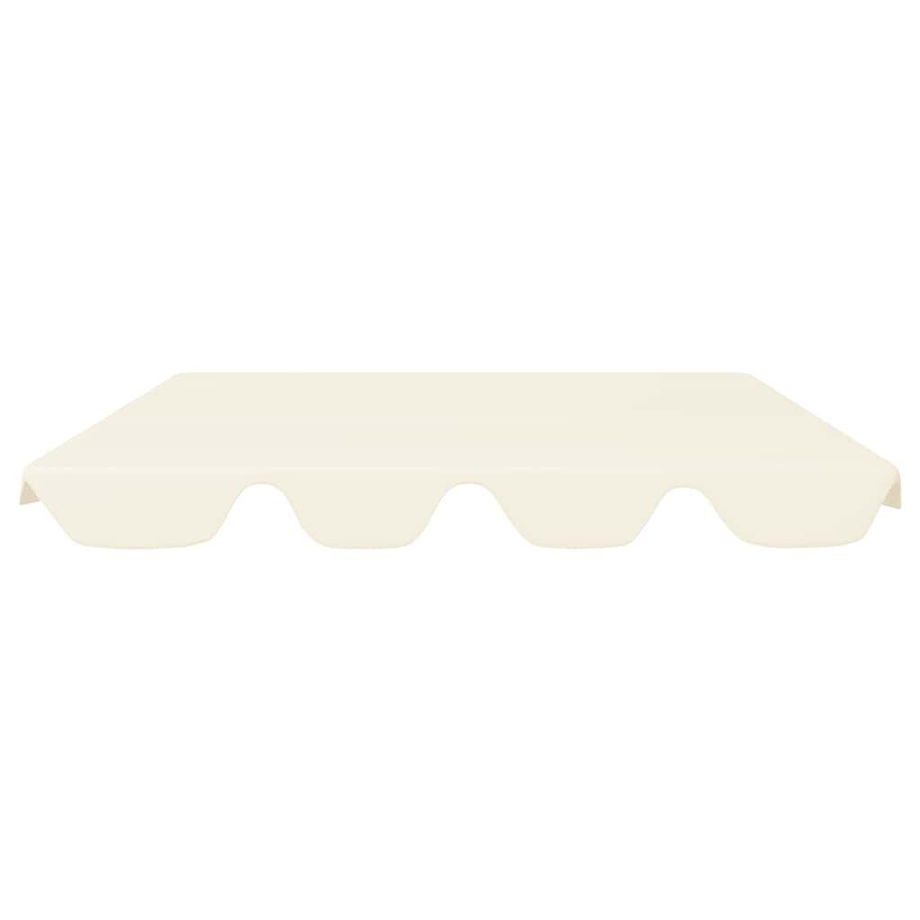 vidaXL Replacement Canopy for Garden Swing Cream 188/168x145/110 cm